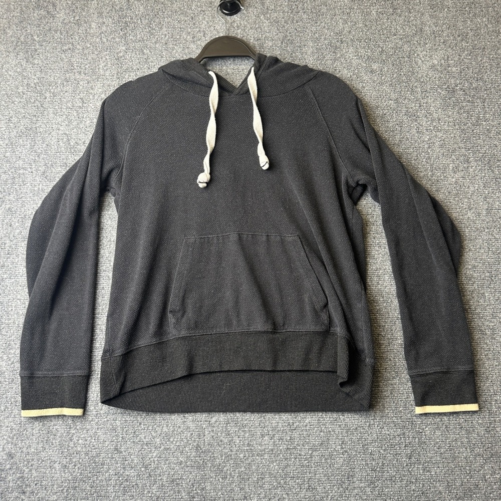 Faherty Hoodie Mens Small Black WKC0007-HBT Knit Pullover Raglan Sweatshirt‎ SEO